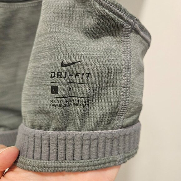 Nike Women's DRI-FIT Racerback Grey Sports Bra Comfy Activewear Sport Size L - Picture 10 of 10
